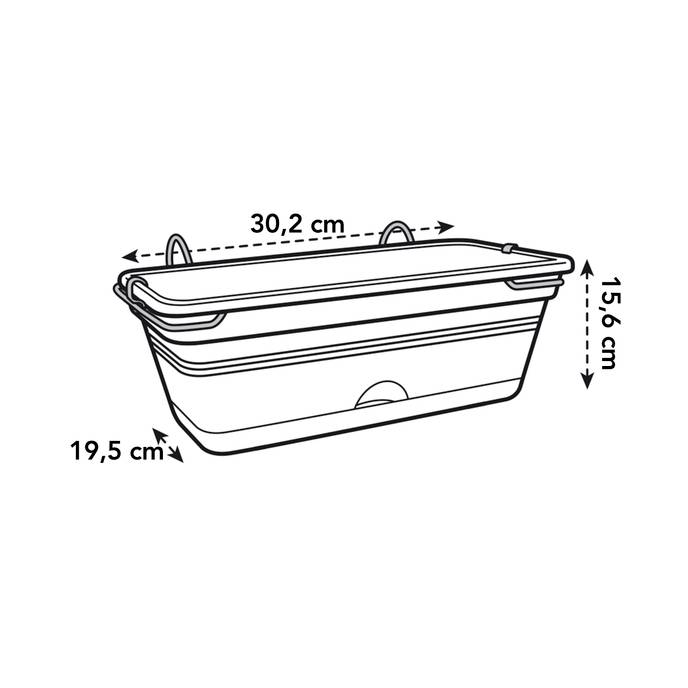 green basics balkonbak mini allin1 30cm mild terra
